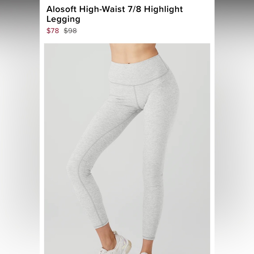 Alo - Alosoft High-Waist 7/8 Highlight Legging